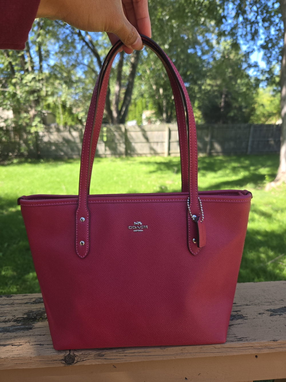 Coach Small Red City Tote #F22967